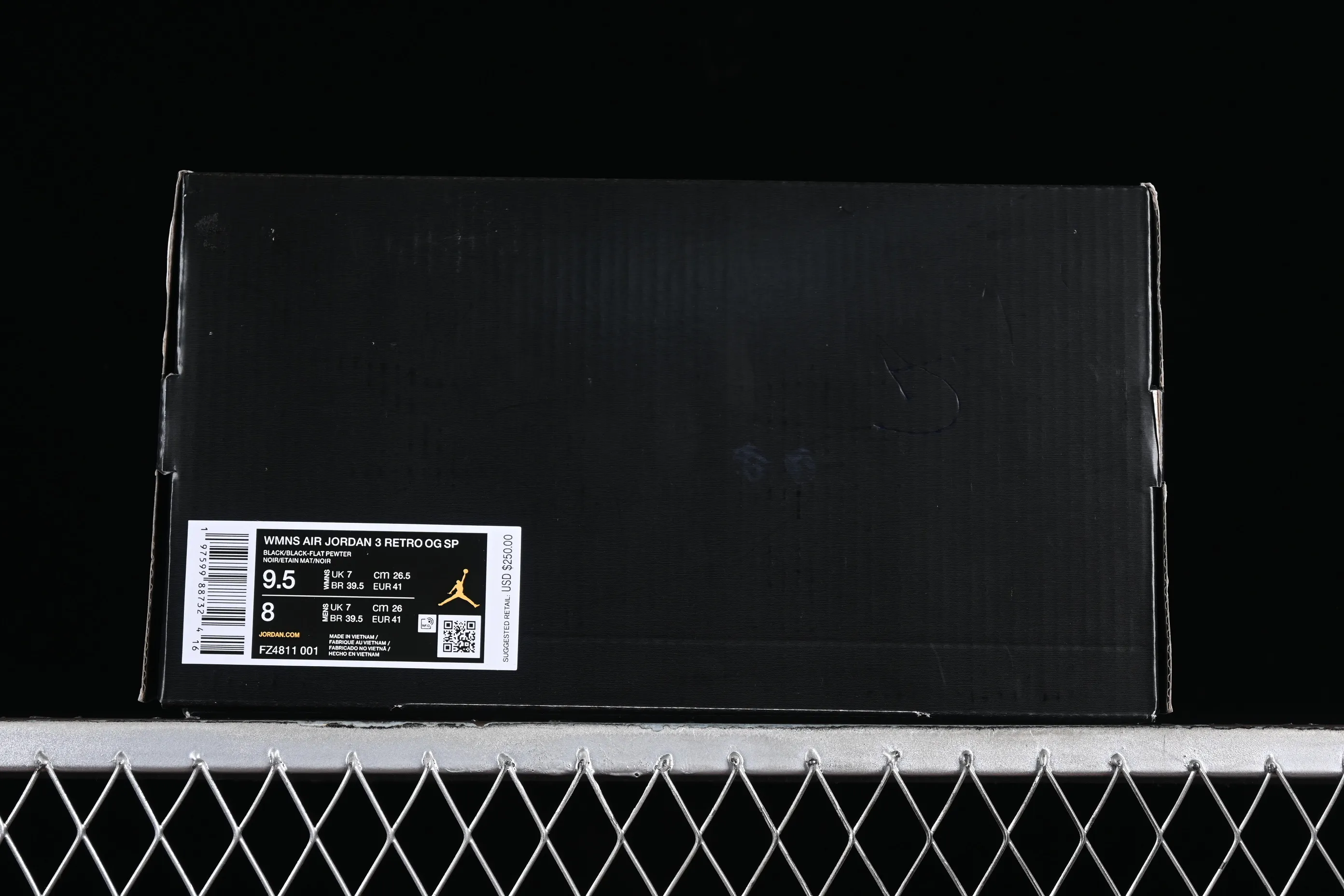 All categories Air Jordan Jordan series basketball shoes Air Jordan 3 A Ma Maniere x Air Jordan 3 Retro "Black" AJ3 Joe 3 joint model FZ4811-001